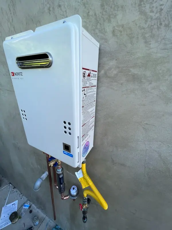 Tankless water heater installation for The Landing homes